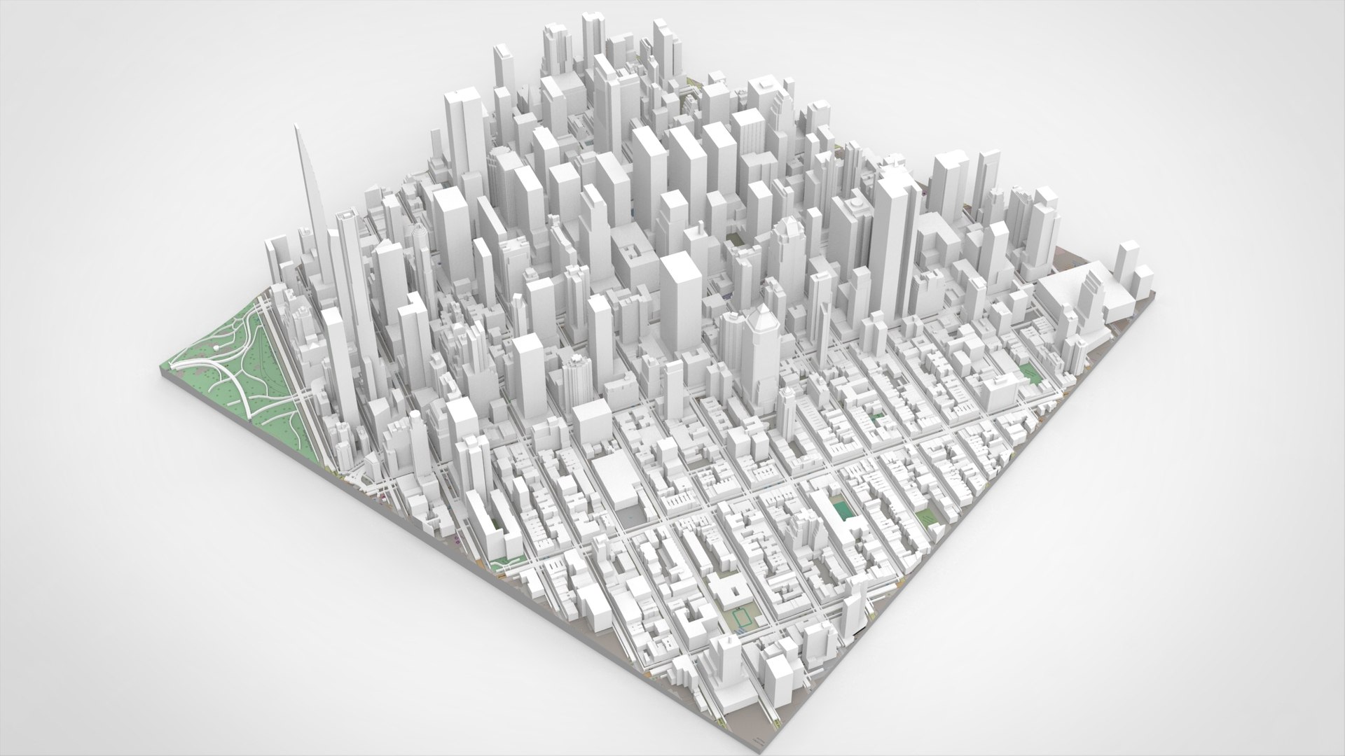 Cityscape New York USA Fragment City 3D - TurboSquid 2275533