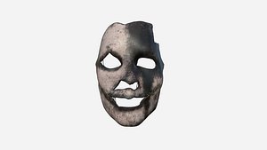Human Skin Terror Mask A10 White Black - Character Costume