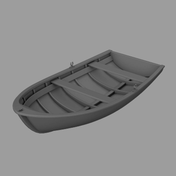3d model of rowing boat