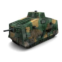 STURMPANZERWAGEN A7V WOTAN GERMAN TANK 1918 WWI