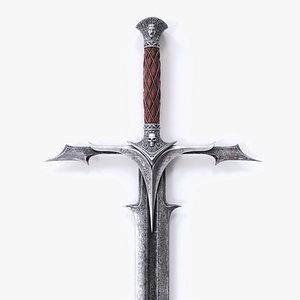 3D Damascus two-handed sword model