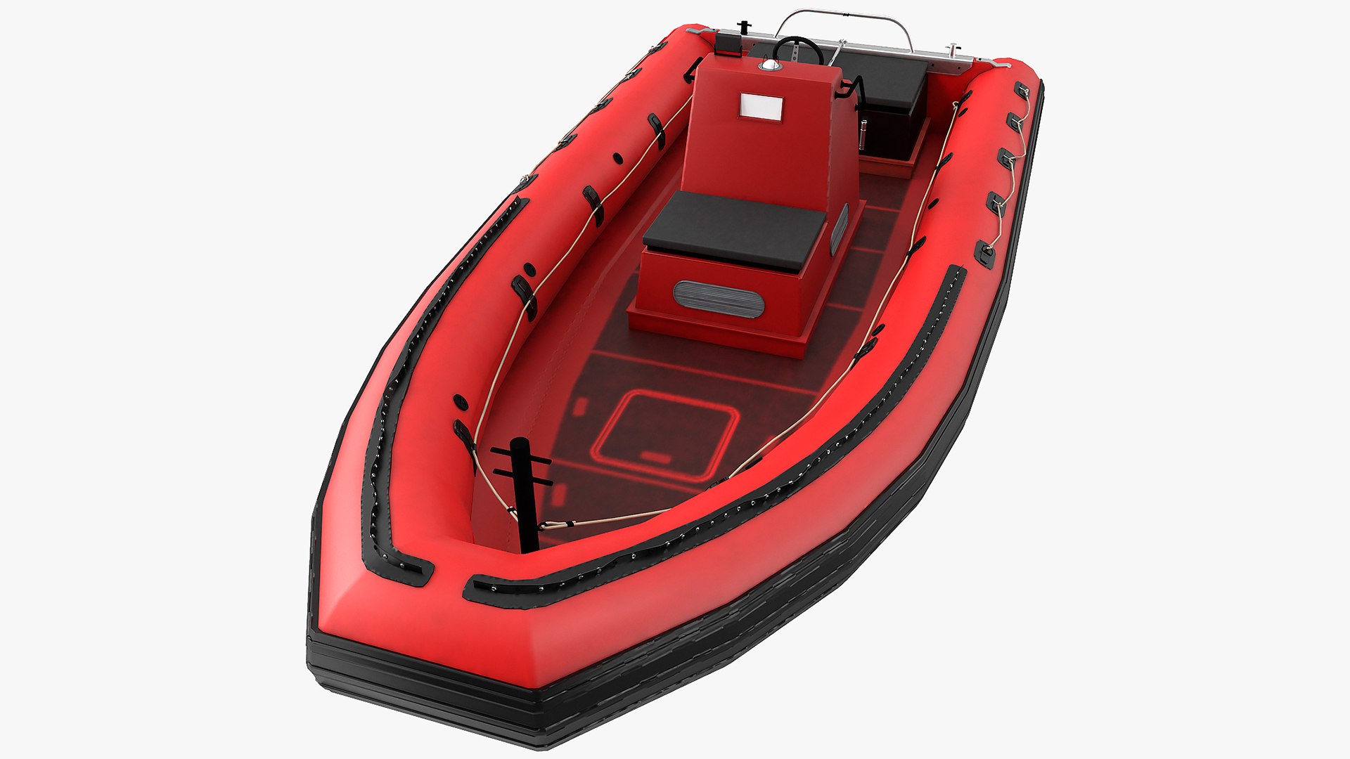 Inflatable Rescue Boat 3D model preview