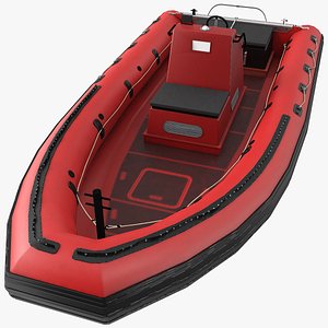 3D inflatable rescue boat model