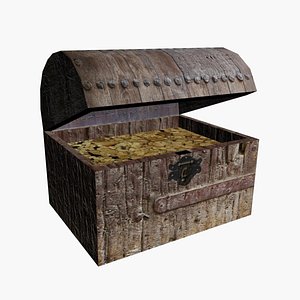 Treasure Chest Low Poly 3D model