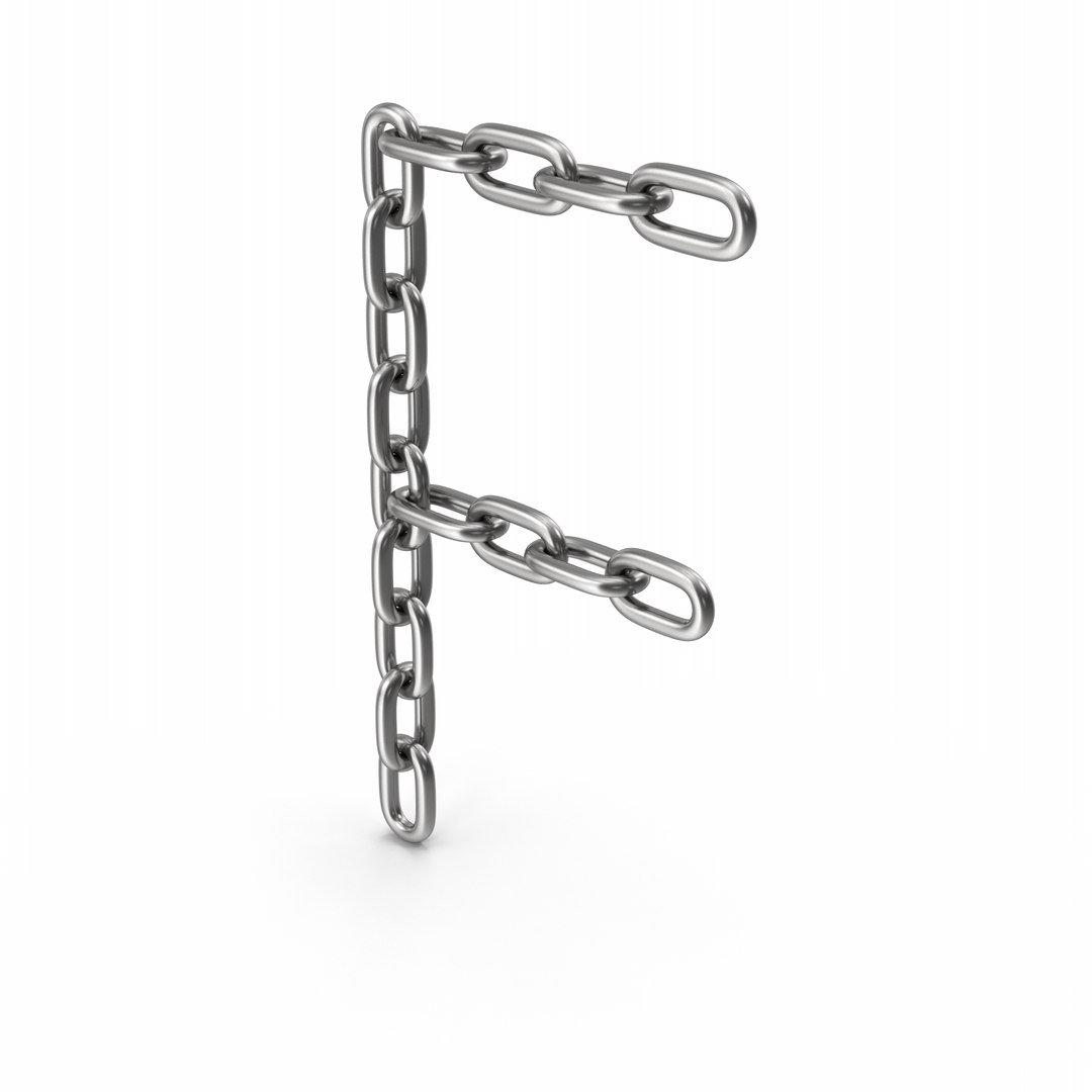 3D Chain Letter F Model - TurboSquid 2023077