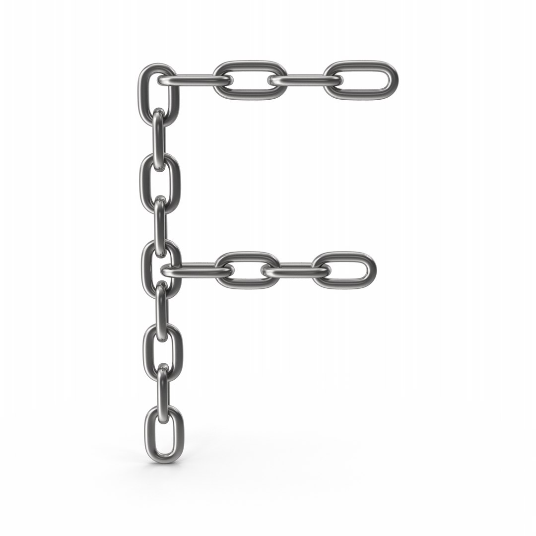 3D Chain Letter F Model - TurboSquid 2023077