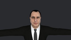 3D model Boyko Borisov  Hyper Realistic Full Body Fully Rigged 3D Character