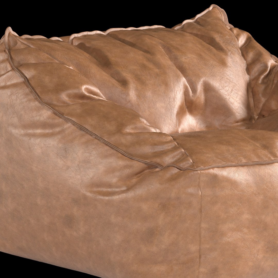 Vegan Leather Caramel Modern Lounger