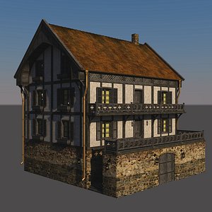3D Medieval house model
