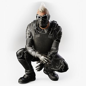 Urban Suit Outfit with Mask 3D