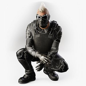 Urban Suit Outfit with Mask