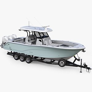 Sea Fox 368 Commander with Trailer 3D