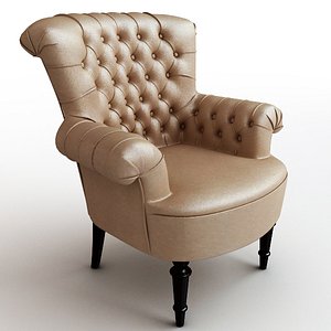 leather armchair chair 3d model