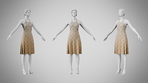 3D Dress 22 Grullo With Design