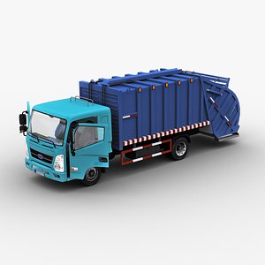 Garbage Truck with interior 3D