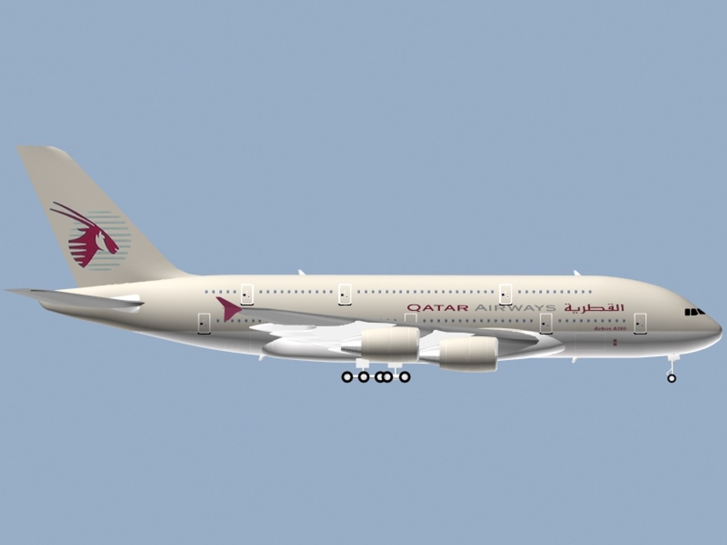 Qatar Airways A380-800　ノーマル塗装 5+ Hundred Qatar Airways A380 Royalty-Free Images, Stock