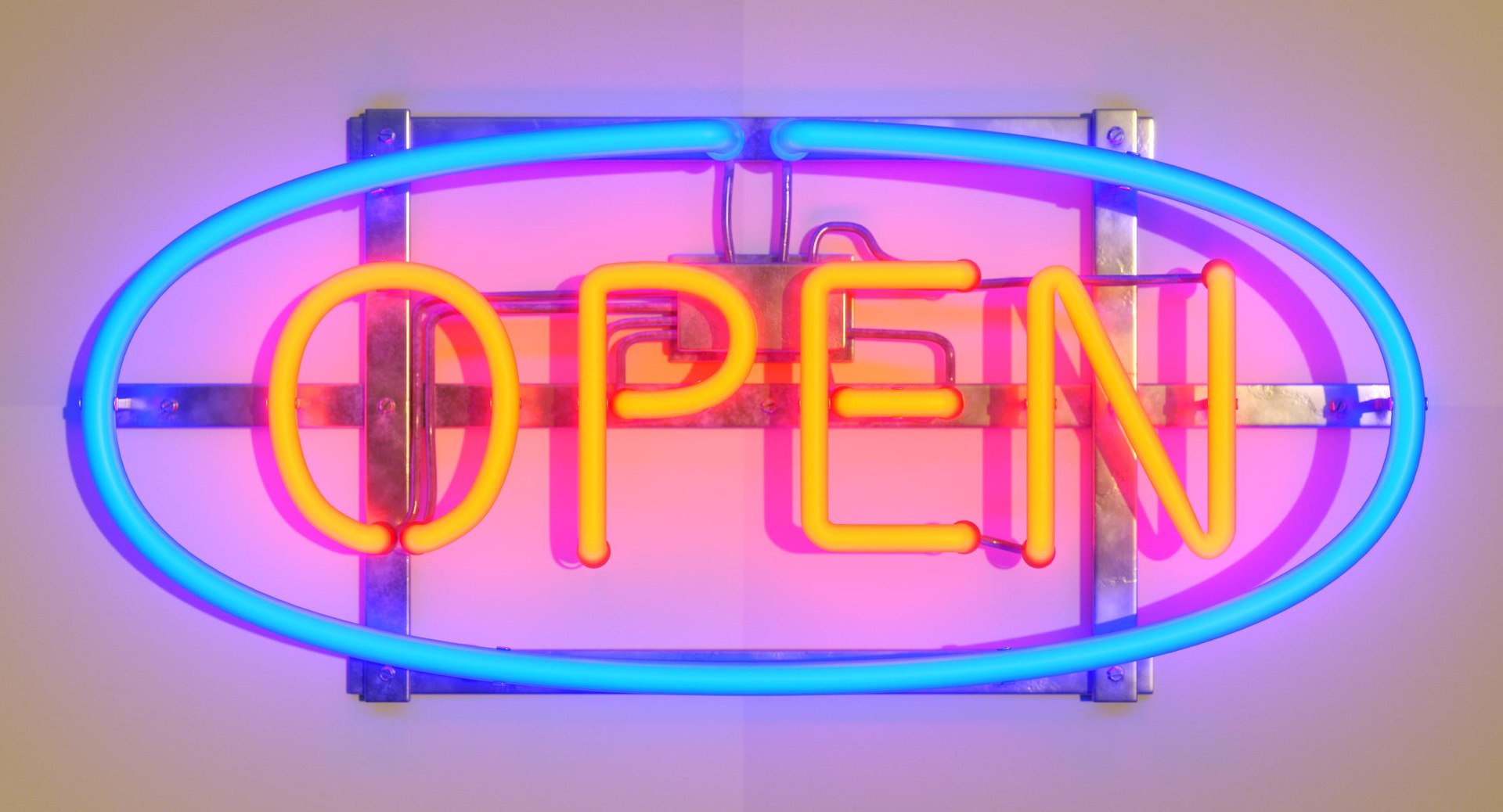 Neon Open Sign 3D Model TurboSquid 1410938