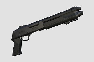 shotgun fabarm stf12 short 3d max