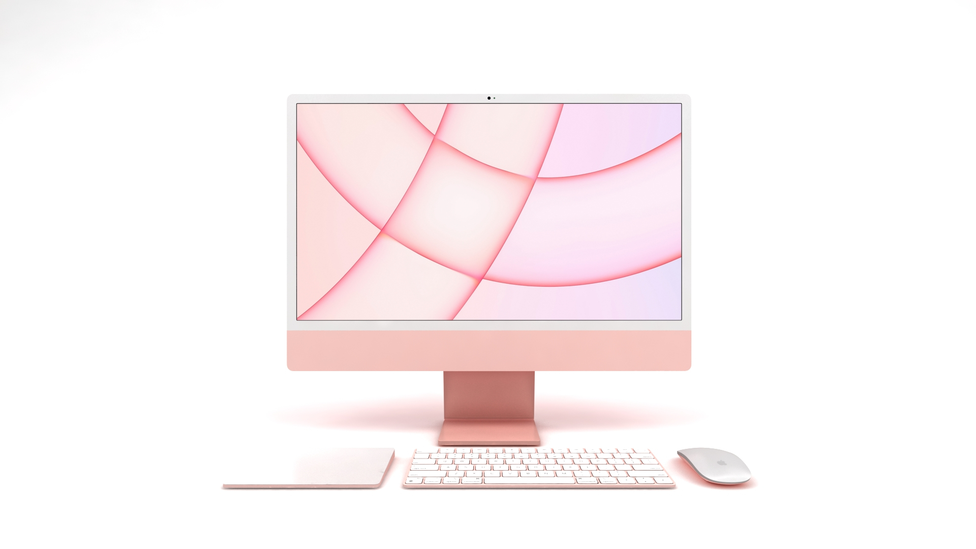 Apple iMac 24 inch 2021 Pink All Set Model 3D TurboSquid 1733085