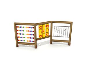 3D wood abacus bell play
