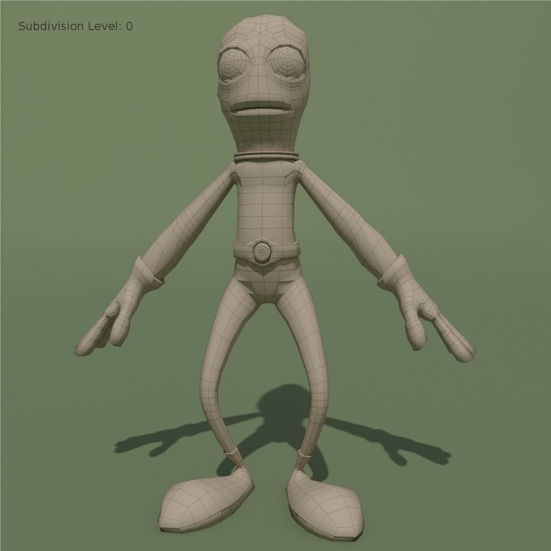Alien cartoon 3D model - TurboSquid 1200809