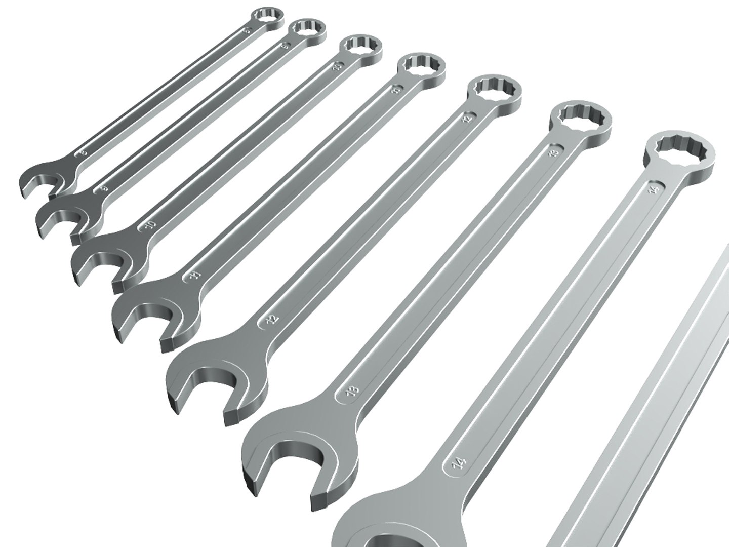 3D Open End Ring Spanner model - TurboSquid 2142719