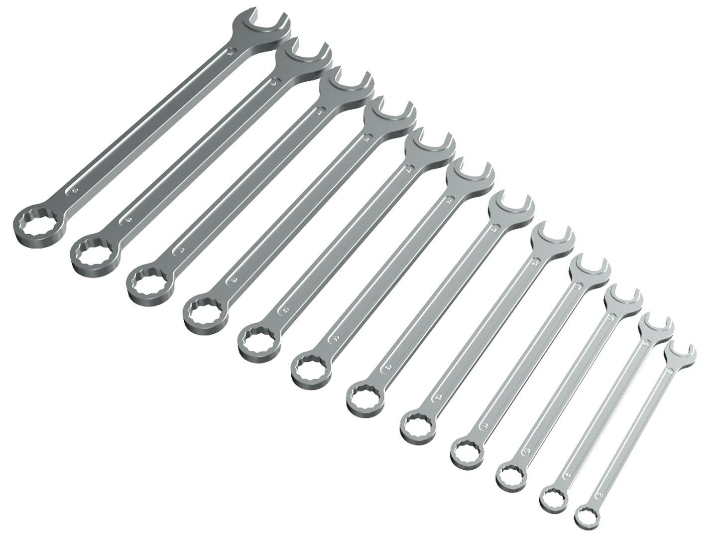 3D Open End Ring Spanner model - TurboSquid 2142719