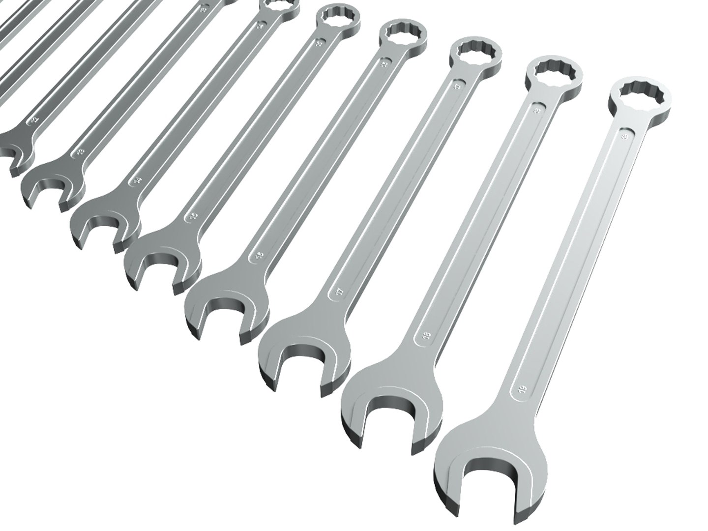 3D Open End Ring Spanner Model - TurboSquid 2142719