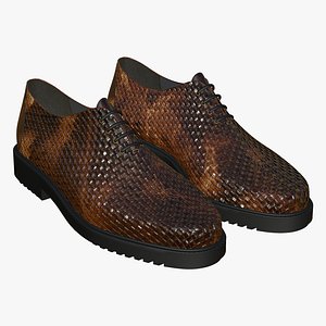 Realistic Leather Lace Up Shoes New Design