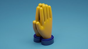 3D Folded Hand Emoji model