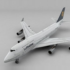 boeing 747 lufthansa l802 3D model