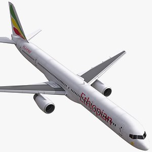 boeing 757-300 ethiopian airlines 3d model