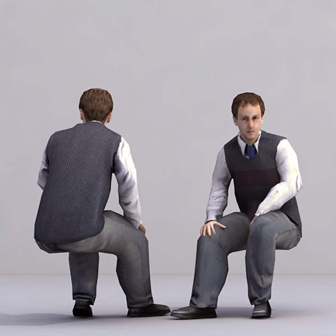 3d axyz human characters model
