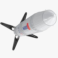 Deep Blue Aerospace Nebula Rocket Rigged for Cinema 4D