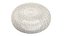White wicker rattan pouf