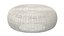 White wicker rattan pouf