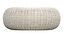 White wicker rattan pouf