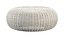 White wicker rattan pouf