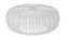 White wicker rattan pouf