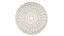 White wicker rattan pouf