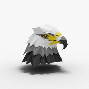 eagle head lowpoly 3D model