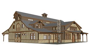 3D Equestrian Facility with Living Quarters