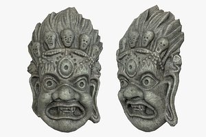 3D mayan tribal mask