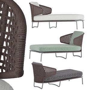 3D aston cord outdoor chaiselongue model