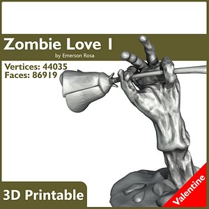 obj printable zombie hand