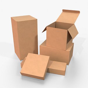 3D model Tuck Top Boxes - E-commerce Packaging Set