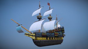 3D Pirate Ship Destroyer