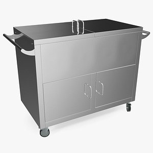 Stainless Steel Case Cart 3D model