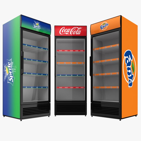 coca cola family fridges 3D model