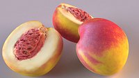 Peach nectarine fruit sliced